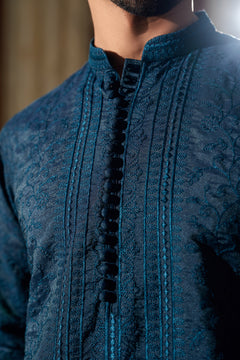 TEAL BLUE KURTA PAJAMA