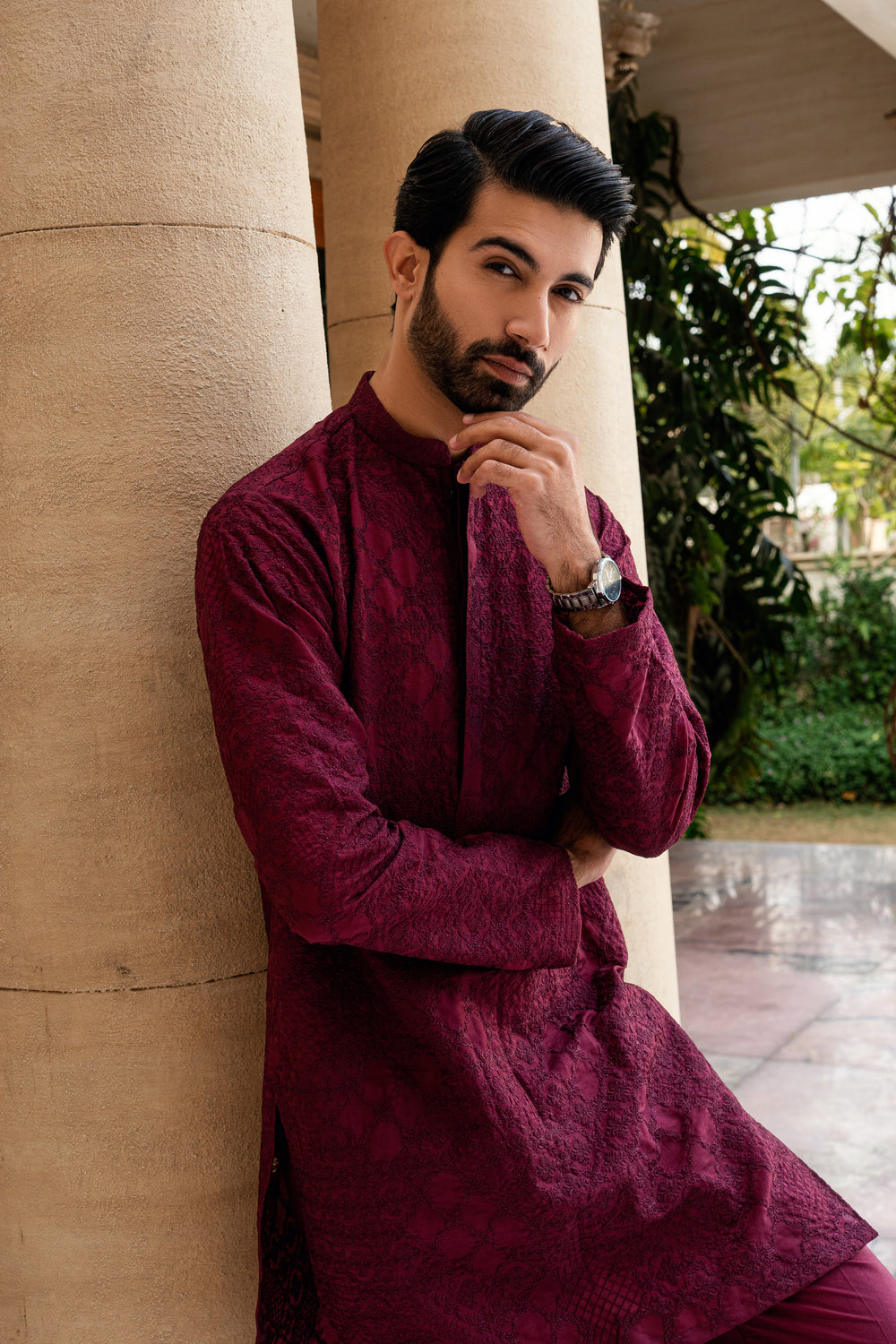 DEEP MAROON KURTA PAJAMA