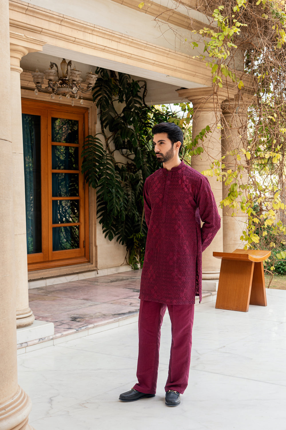 DEEP MAROON KURTA PAJAMA
