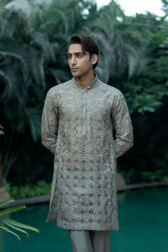 Organza & Raw Silk Kurta Pajama